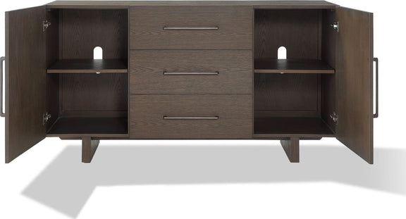 Oakland Three-Drawer Sideboard in Brunette