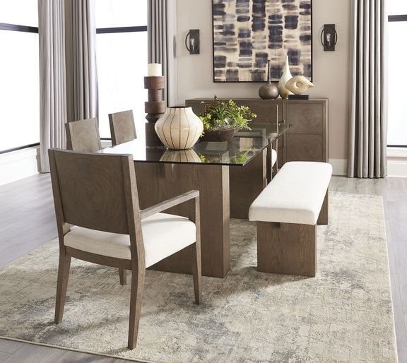Oakland Wood Arm Chair in Brunette