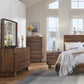 Ocean Five Drawer Solid Wood Chest in Natural Sengon (2024)