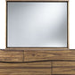 Ocean Solid Wood Floating Glass Mirror in Natural Sengon