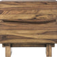 Ocean Two Drawer Solid Wood Nightstand in Natural Sengon