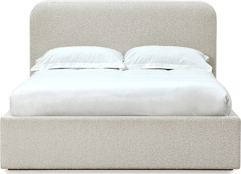 Off-White King-size Upholstered Platform Bed in Ricotta Boucle (2026)
