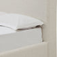 Off-White Upholstered Platform Bed in Whipped Honey Linen (2026)
