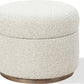 Off-White Upholstered Storage Ottoman in Ricotta Boucle (2026)
