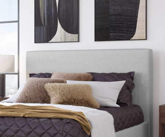 Olivia Queen-Size Upholstered Headboard in Linen (2026)