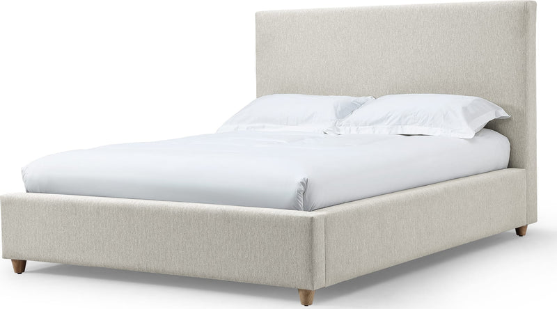 Olivia Full-Size Upholstered Platform Bed in Ivory (2026)