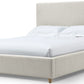 Olivia California King-Size Upholstered Platform Bed in Ivory (2026)