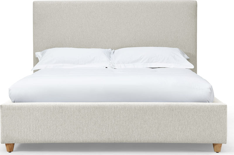 Olivia Full-Size Upholstered Platform Bed in Ivory (2026)