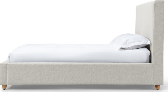 Olivia California King-Size Upholstered Platform Bed in Ivory (2026)