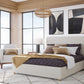 Olivia King-Size Upholstered Platform Bed in Ivory (2026)
