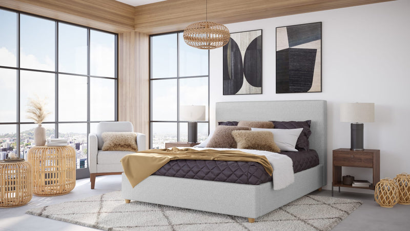 Olivia King-Size Upholstered Platform Bed in Linen (2026)