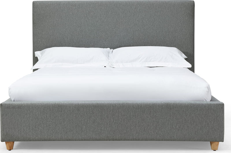 Olivia Queen-Size Upholstered Platform Bed in Pewter (2026)