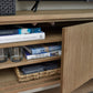 One Coastal Modern 74 inch TV Console in Bisque