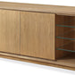 One Coastal Modern 84 inch TV Console in Bisque