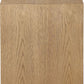 One Coastal Modern 84 inch TV Console in Brushed Stainless Steel and Bisque