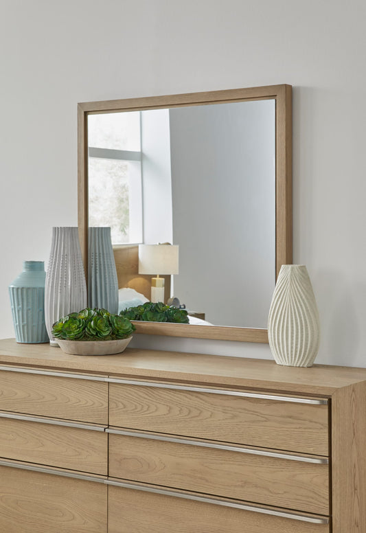One Coastal Modern Dresser Mirror in Bisque