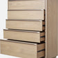 One Coastal Modern Five Drawer Chest in Bisque