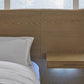 One Coastal Modern Queen-size Live Edge Wall Bed with Floating Nightstands in Bisque
