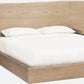 One Coastal Modern Queen-size Live Edge Wall Bed with Floating Nightstands in Bisque