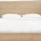 One Coastal Modern Queen-size Live Edge Wall Bed with Floating Nightstands in Bisque