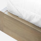 One Coastal Modern King-size Live Edge Wall Bed with Floating Nightstands in Bisque
