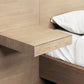 One Coastal Modern Full-size Live Edge Wall Bed with Floating Nightstands in Bisque