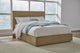 One Coastal Modern King-size Platform Bed in Bisque