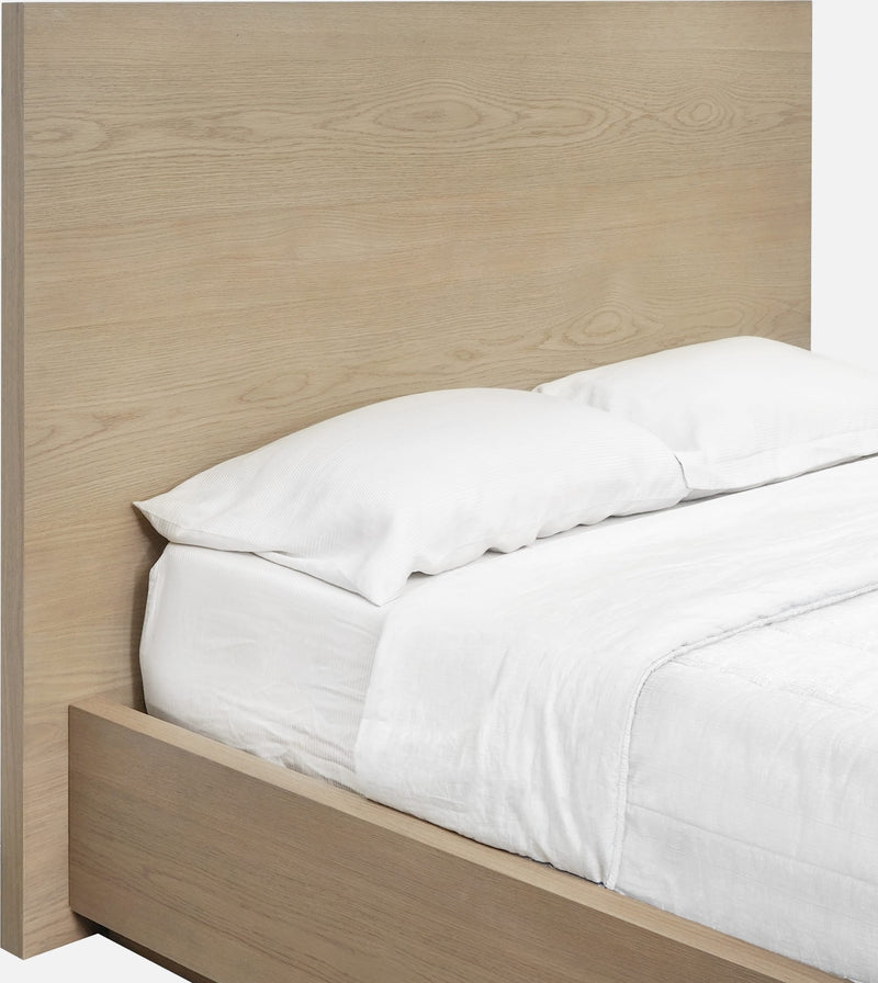 One Coastal Modern Full-size Platform Bed in Bisque
