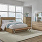 One Coastal Modern King-size Platform Bed in Bisque