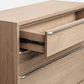 One Coastal Modern Three Drawer USB-charging Nightstand in Bisque