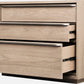 One Coastal Modern Three Drawer USB-charging Nightstand in Bisque