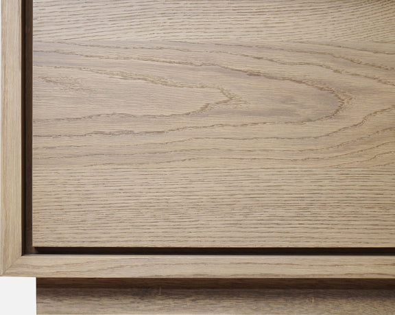 One Coastal Modern Two Drawer USB-Charging Nightstand in Bisque