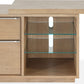 One Live Edge Edge Executive Desk in White Oak and Glass