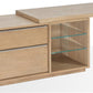 One Live Edge Edge Executive Desk in White Oak and Glass