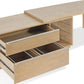 One Live Edge Edge Executive Desk in White Oak and Glass