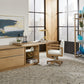 One Live Edge Edge Executive Desk in White Oak and Glass