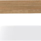 One Live-Edge White Oak and Glass Coffee Table in Bisque