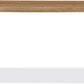 One Live-Edge White Oak and Glass Console Table in Bisque