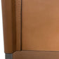One Modern Coastal Director's Dining Arm Chair in Cognac and Brushed Stainless Steel