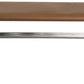 One Modern Coastal Director's Style Leather Dining Bench in Cognac and Brushed Stainless Steel