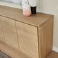 One Modern Coastal Four Door Sideboard in White Oak
