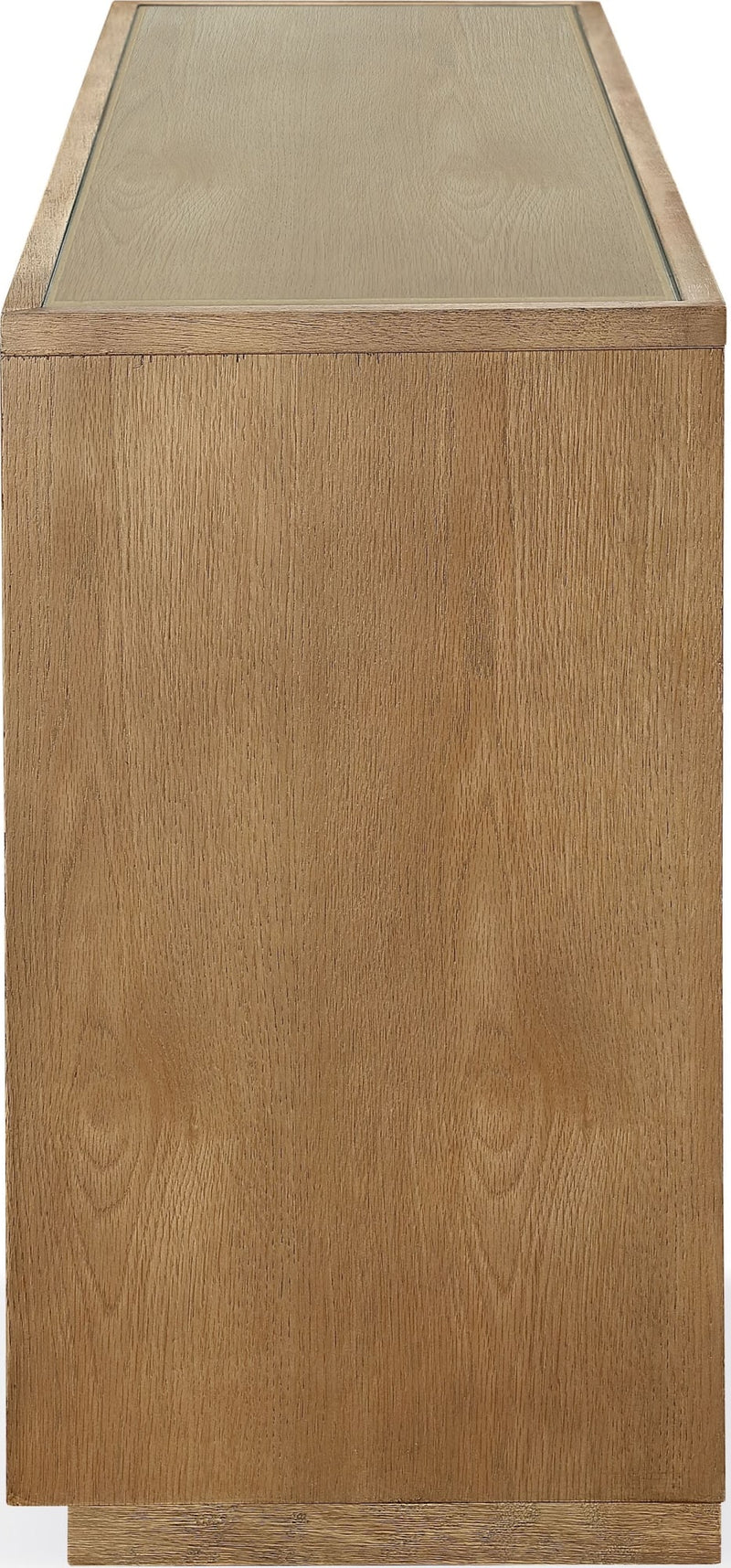 One Modern Coastal Four Door Sideboard in White Oak