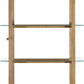 One Modern Coastal Glass Shelf Bookcase in Solid Wood
