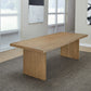 One Modern Coastal Live Edge Dining Table in White Oak