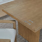 One Modern Coastal Live Edge Dining Table in White Oak