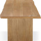 One Modern Coastal Live Edge Dining Table in White Oak