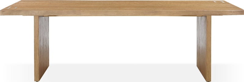 One Modern Coastal Live Edge Dining Table in White Oak