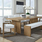 One Modern Coastal Live Edge Dining Table in White Oak
