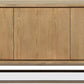 One Modern Coastal Metal Base Sideboard in White Oak and Brushed Stainless Steel