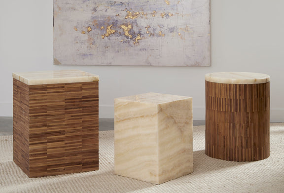 One Square Onyx End Table